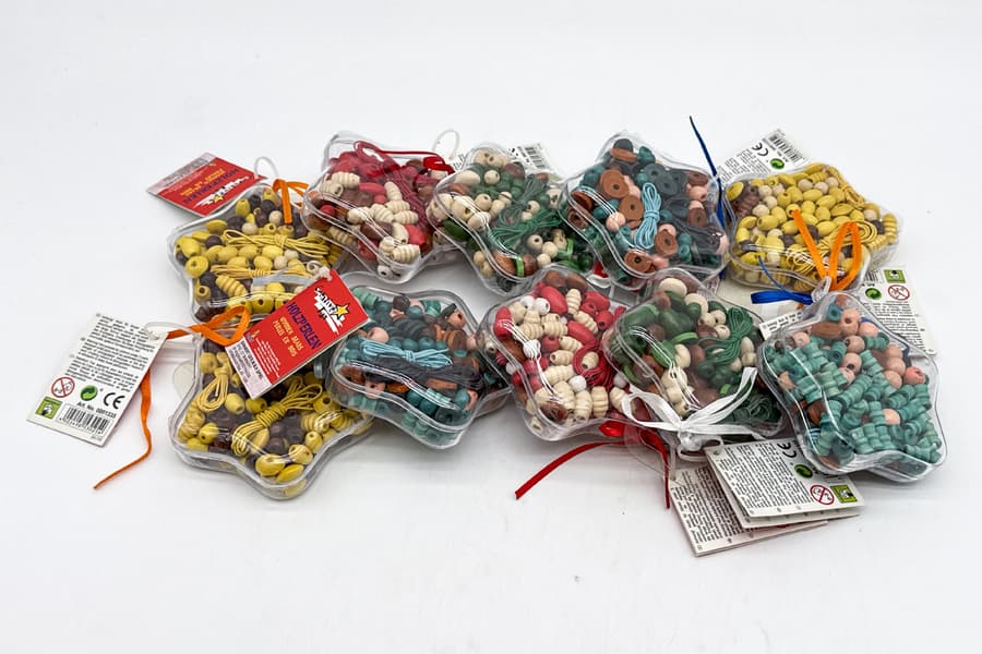 10 Packungen Holzperlen Bannert
